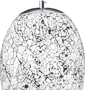 Lampă suspendată Crackle crom-alb