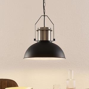 Lindby Freitjof lampă suspendată negru/nichel mat, reglabil, Negru, Camera de zi / sufragerie, Metal, Design industrial