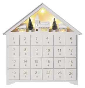 Calendar LED de Advent 8xLED/2xAA alb