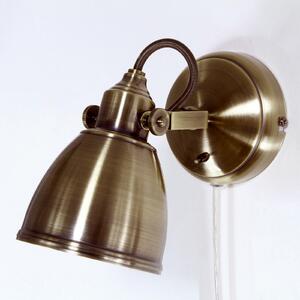 Markslöjd Aplică de perete Fjällbacka cu finisaj antic, reglabil, Bronz / Alamă Veche, Camera de zi / sufragerie, Metal, Antichitate