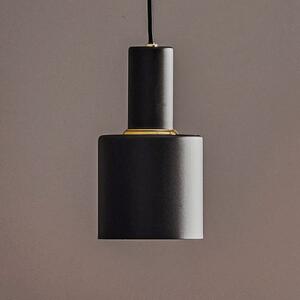 Euluna Selma lampă suspendată, 1 bec, negru, Ø 11 cm, reglabil, Negru, Camera de zi / sufragerie, Metal, Modern