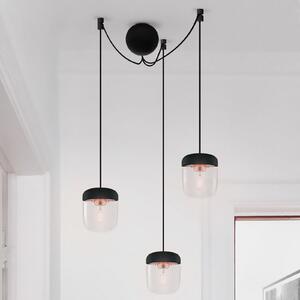 UMAGE Acorn lampă pendul 3 becuri negru/cupru