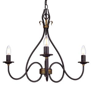 Elstead Lampă suspendată Windermere 3 becuri, reglabil, Maro / Rugină, Camera de zi / sufragerie, Metal, Casă de țară / Rustic