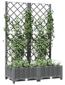 Jardinieră de grădină cu spalier gri deschis 80x40x121,5 cm PP