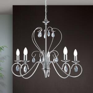 Candelabru Fioretto cu cristale Asfour, 5 becuri