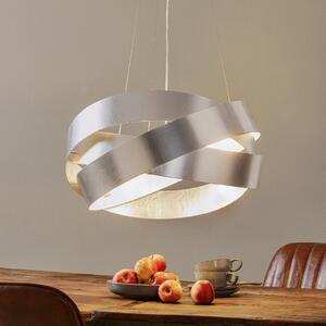 Lampă suspendată Pura cu foiță de argint, 60cm, 3x E27