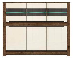 Comoda RUSO KOM3W3D, nuc/bej, PAL, 149x46x121 cm