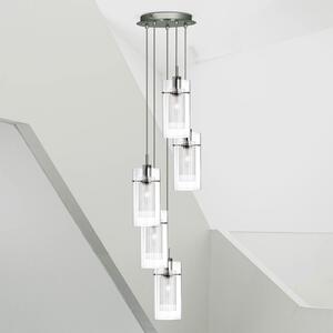 Lampă suspendată Duo 1 rotundă, 5 becuri