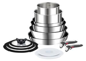 Set de vase pentru gătit 13 buc. din oțel inoxidabil INGENIO Preference ON L9749432 – Tefal