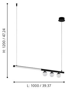 Eglo 99376 - Pendul LED cu cablu PHIANEROS LED/22W/230V