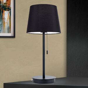 ORION Lampă de masă Ludwig cu port USB negru, Negru, Camera de zi / sufragerie, Metal, Modern