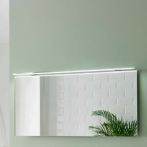 Ebir Esther 2 LED oglindă cu lumină, cromată, lățime 120 cm, Metalic, Baie, Plastic, Modern