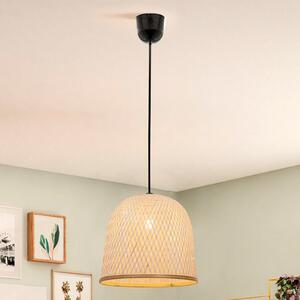 Lampă suspendată Casper, abajur de ratan, Ø 35 cm