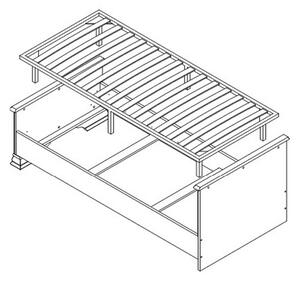 Somiera fixa IDENTO, lemn de fag/metal, 14 lamele, 87x197 cm