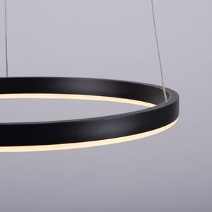 JUST LIGHT. GmbH Ritus Lampă suspendată LED, Ø 39.3cm, antracit, reglabil, Negru, Camera de zi / sufragerie, Metal, Modern