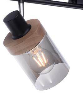 JUST LIGHT. GmbH Plafonieră Pasqual, cu două lumini, reglabil, Negru, Camera de zi / sufragerie, Metal, Modern