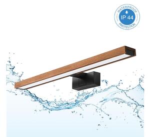 Brilagi-LED Lumină pentru oglindă de baie WOODY MIRROR 3 în 1 LED/12W/230V 60 cm IP44 negru/stejar