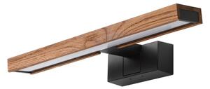 Brilagi-LED Iluminare pentru oglindă de baie WOODY MIRROR 3în1 LED/8W/230V 40 cm IP44 negru/stejar