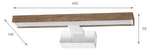 Brilagi-LED Iluminare pentru oglindă WOODY MIRROR 3în1 LED/8W/230V 40 cm IP44 alb/stejar