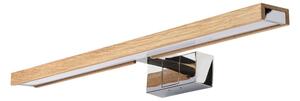 Brilagi-LED Iluminare oglindă de baie WOODY MIRROR 3 în 1 LED/12W/230V 60 cm IP44 crom/stejar