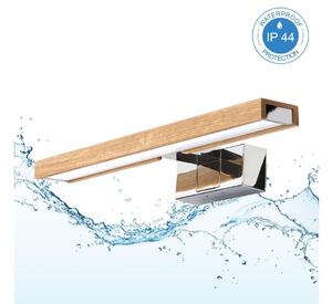 Brilagi-LED Corp de iluminat pentru oglindă WOODY MIRROR 3în1 LED/8W/230V 40 cm IP44 crom/stejar