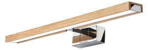 Brilagi-LED Iluminare oglindă de baie WOODY MIRROR 3 în 1 LED/12W/230V 60 cm IP44 crom/stejar