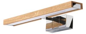 Brilagi-LED Corp de iluminat pentru oglindă WOODY MIRROR 3în1 LED/8W/230V 40 cm IP44 crom/stejar