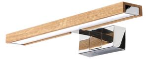 Brilagi-LED Corp de iluminat pentru oglindă WOODY MIRROR 3în1 LED/8W/230V 40 cm IP44 crom/stejar