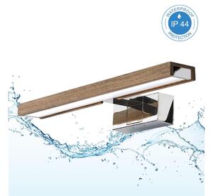 Brilagi-LED Lumină pentru oglindă de baie WOODY MIRROR 3în1 LED/8W/230V IP44 crom/stejar/nuc