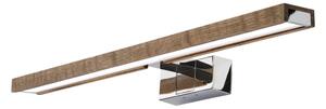 Brilagi - LED Iluminare pentru oglindă de baie WOODY MIRROR 3în1 LED/12W/230V IP44 crom/stejar-nuc