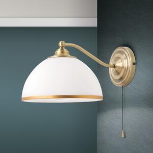 ORION Aplică de perete Old Lamp cu întrerupător șnur, Auriu / Alamă, Camera de zi / sufragerie, Metal, Antichitate