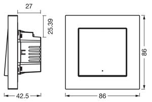 Osram - Întrerupător SMART+ MATTER 230V Wi-Fi cu un singur buton