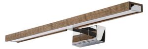 Brilagi - LED Iluminare pentru oglindă de baie WOODY MIRROR 3în1 LED/12W/230V IP44 crom/stejar-nuc