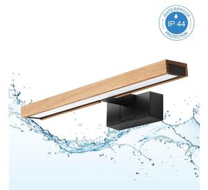 Brilagi - Iluminare LED pentru oglindă de baie 3 în 1 WOODY MIRROR LED/8W/230V IP44 negru/stejar