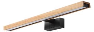Brilagi - Iluminare LED pentru oglindă de baie 3în1 WOODY MIRROR LED/12W/230V IP44 negru/stejar