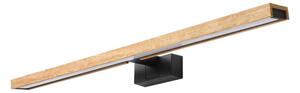 Brilagi - Iluminare LED pentru oglindă de baie 3-în-1 WOODY MIRROR LED/15W/230V IP44 negru/stejar