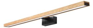 Brilagi - Iluminare LED pentru oglindă de baie 3-în-1 WOODY MIRROR LED/15W/230V IP44 negru/stejar