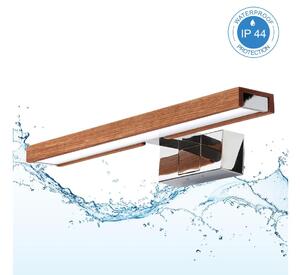 Brilagi-LED Iluminare oglindă pentru baie WOODY MIRROR 3în1 LED/8W/230V IP44 crom/stejar/cireș