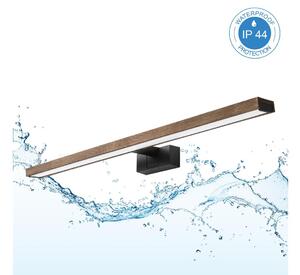 Brilagi - Iluminare pentru oglindă de baie LED WOODY MIRROR 3 în 1 LED/15W/230V IP44 negru/stejar/nucă