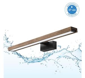 Brilagi -LED Iluminare pentru oglindă de baie 3 în 1 WOODY MIRROR LED/12W/230V IP44 negru/stejar nuc
