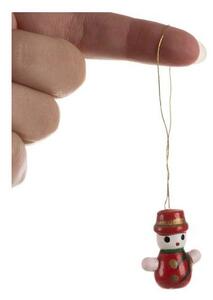 Set 30 decoratiuni din lemn pentru brad, diverse modele, inaltime figurina 2,5 - 4 cm, rosu