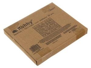 Set 30 decoratiuni din lemn pentru brad, diverse modele, inaltime figurina 2,5 - 4 cm, rosu