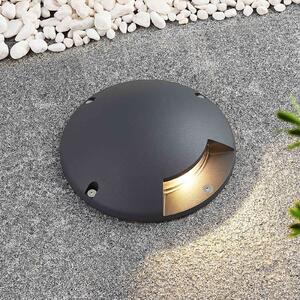 Lindby LED spot de podea Cormac, 1 bec, Ø 21 cm, IP67, Negru, Aluminiu, Modern