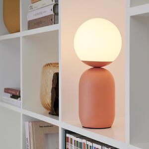 Lampă de masă Notti din metal și sticlă, teracotă