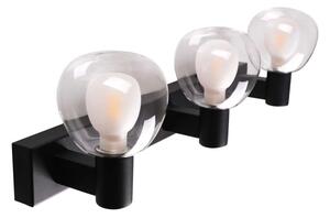 Aplica de perete pentru baie POLA, 3xG9/5W/230V, IP44, negru/transparent