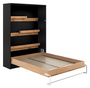 Pat rabatabil vertical Loft Basic 140x200 - negru / stejar lancelot