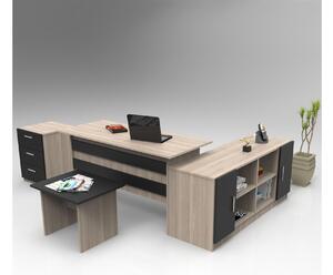 Set mobilier birou Vincent 13 (stejar + negru). 1107159
