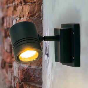 Heitronic Aplică de exterior Borneo 1 flux și reglabilă, Negru, Metal, Modern