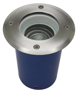 Heitronic Spot încastrat în podea de înaltă tensiune, orientabil la 25°, reglabil, Metalic, Metal, Modern, Corpuri de iluminat încastrate rotunde