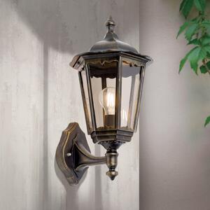 ORION Aplică de exterior Puchberg, negru auriu, reglabil, Negru, Metal, Antichitate